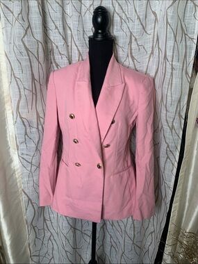 Zara Pink Double-Breasted Women's Blazer